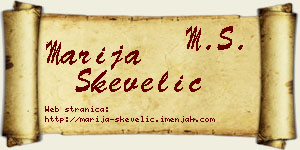 Marija Skevelić vizit kartica